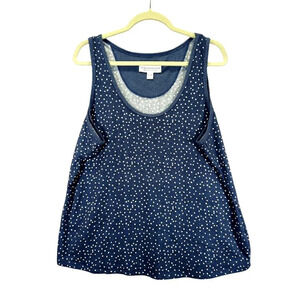 Live Love Lounge Polka Dot Tank Soft Blue and White Size XXL